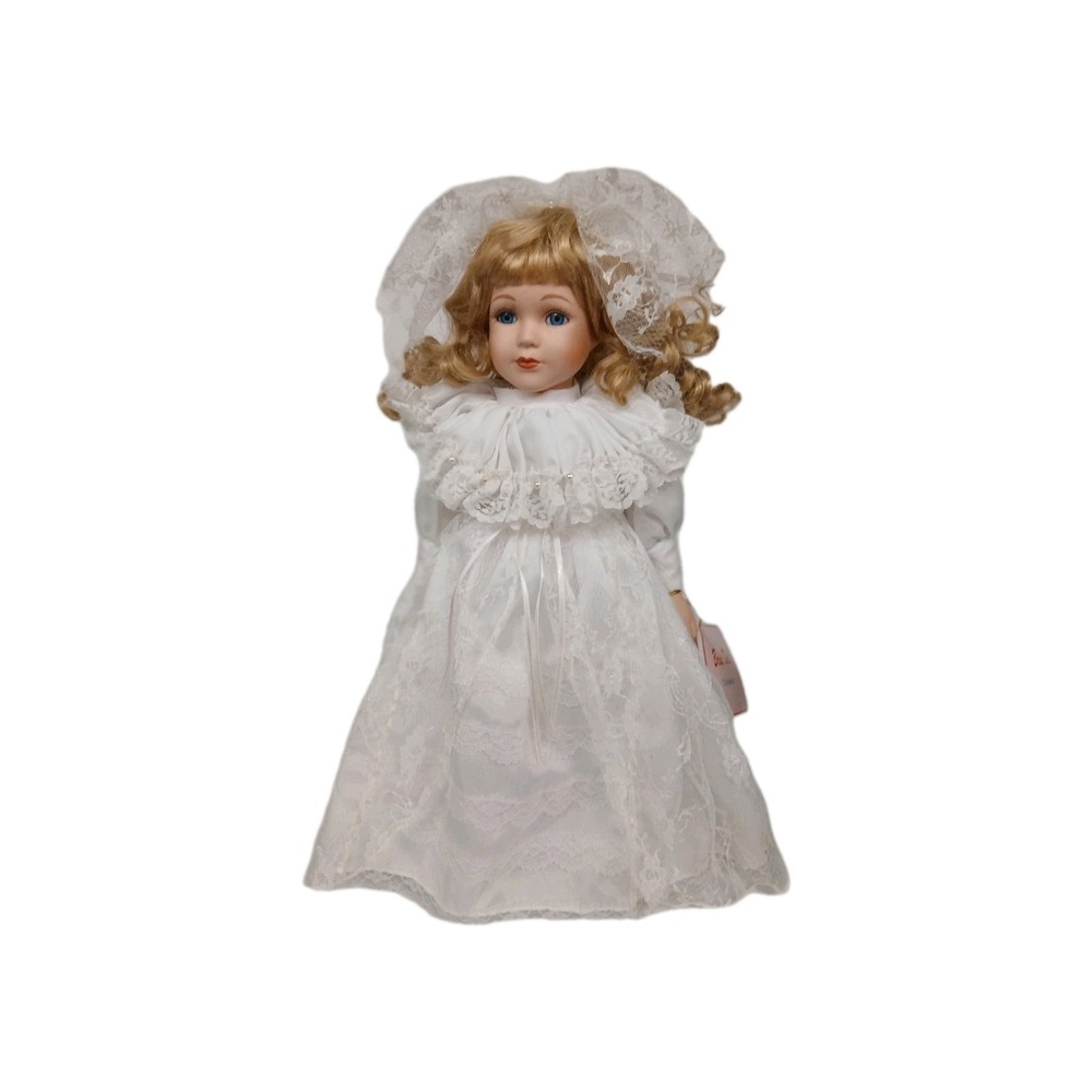 Porcelain 16" Victorian Girl Limited Edition Doll Blonde Hair Blue Eyes #Toy30 - Picture 2 of 13